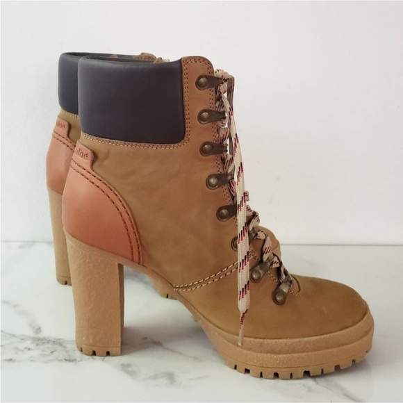 See by Chloé Eileen High-Heel Platform Hiking Booties - Picture 5 of 10